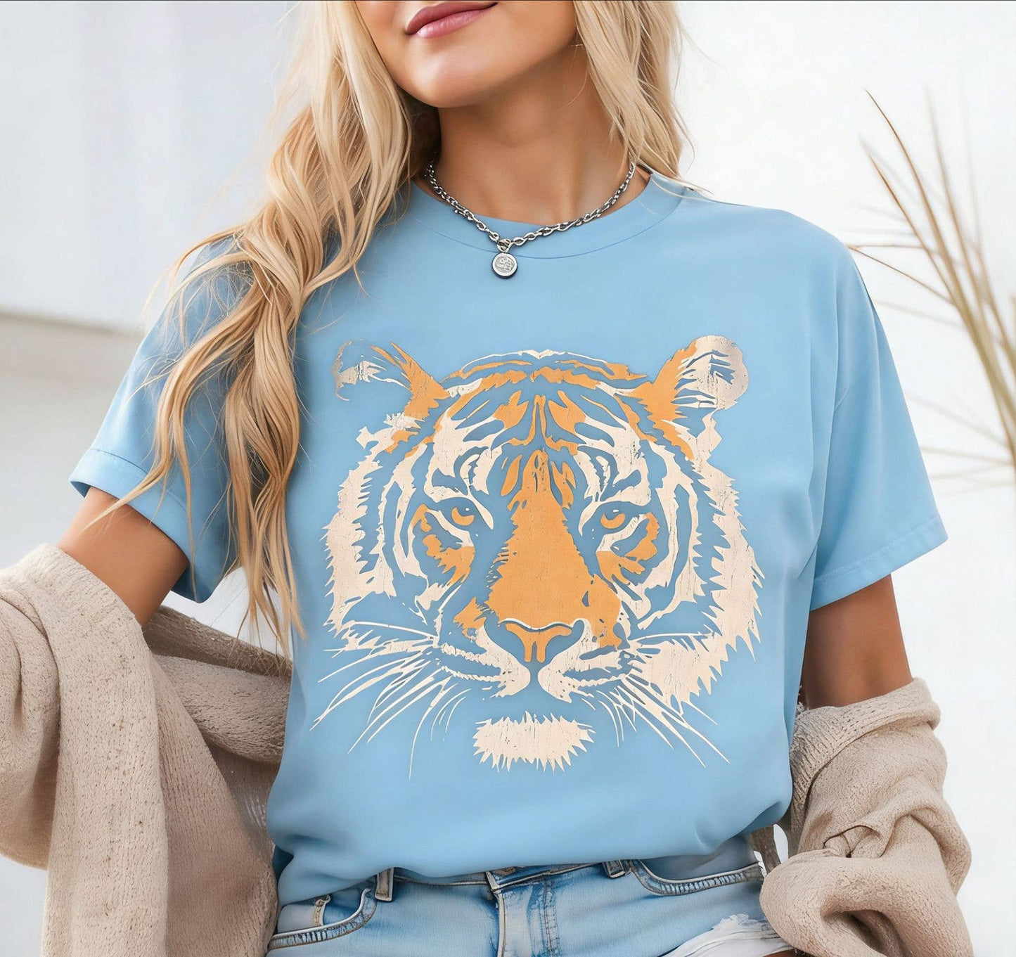 Vintage Tiger Shirt Retro Graphic Cotton Tees