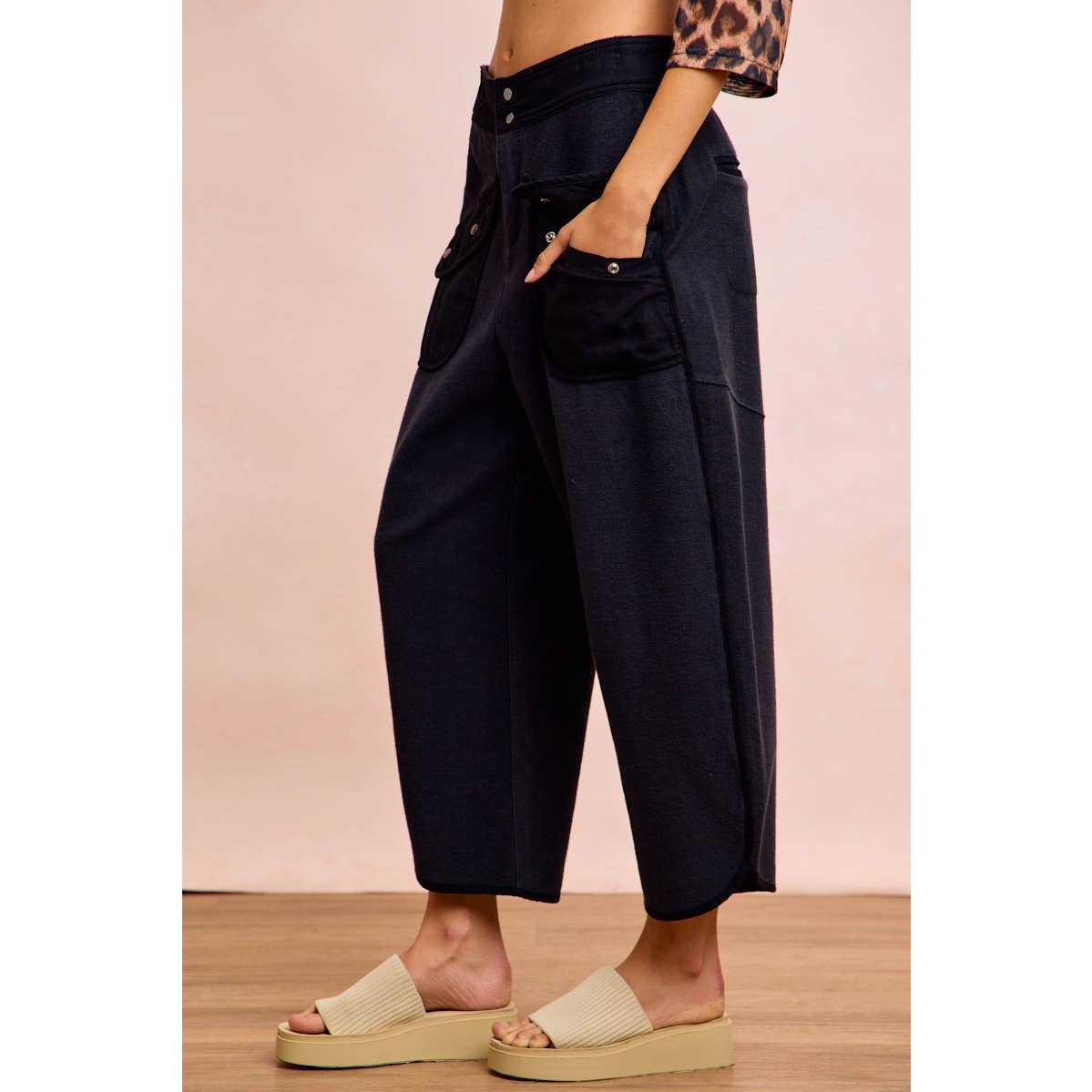 WASHED TERRY PANTS WITH POCKETS