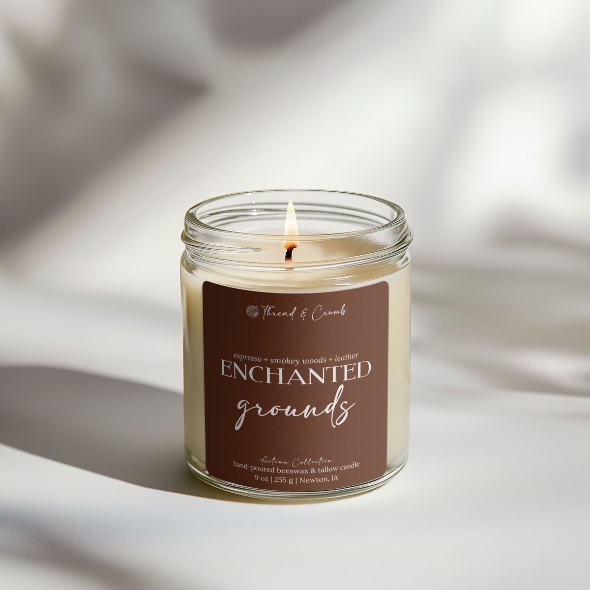 Enchanted Grounds Fall Candle | Beeswax + Tallow | 9 oz
