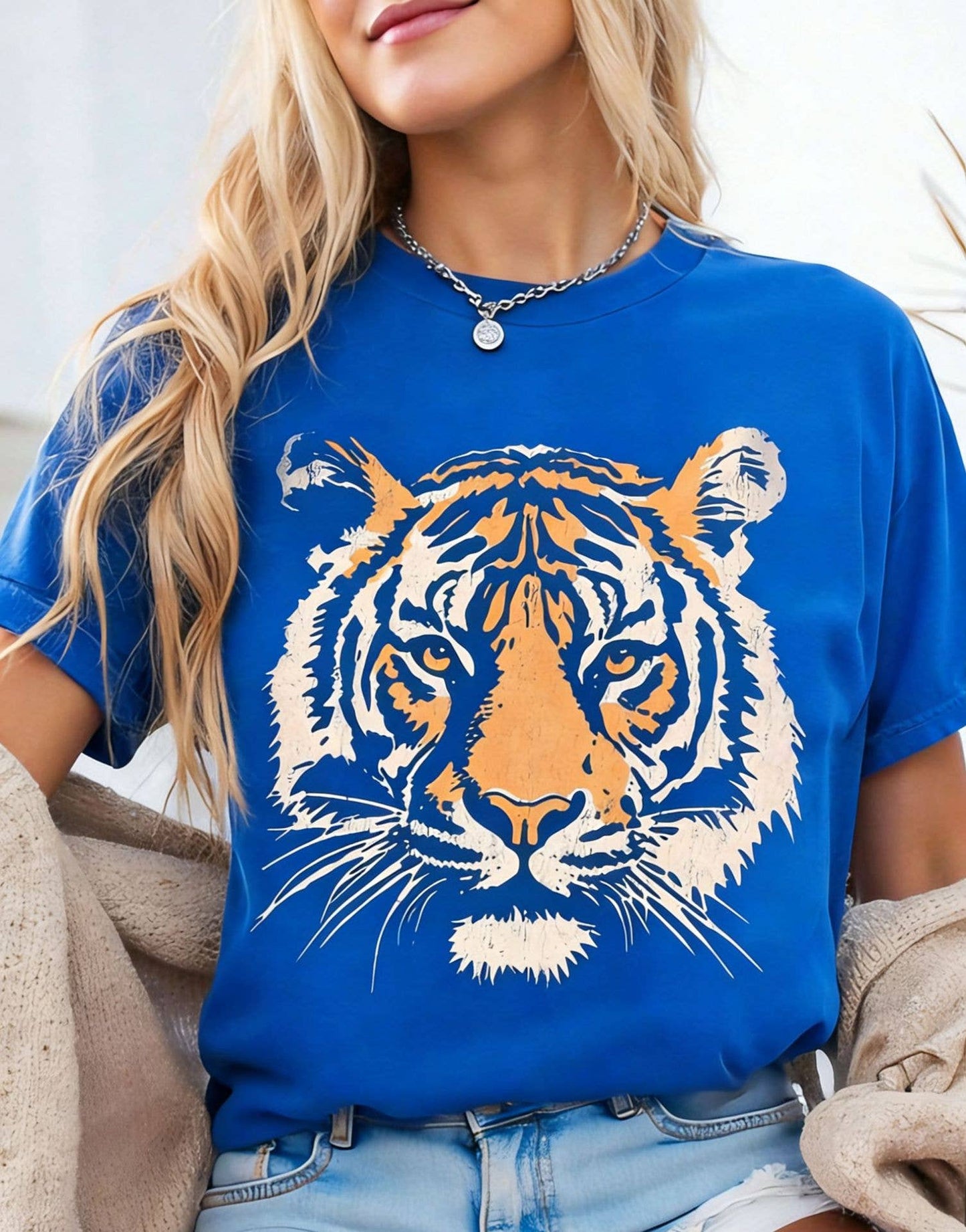 Vintage Tiger Shirt Retro Graphic Cotton Tees