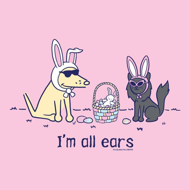 I'm All Ears - Lightweight Tee: Heather Bubblegum