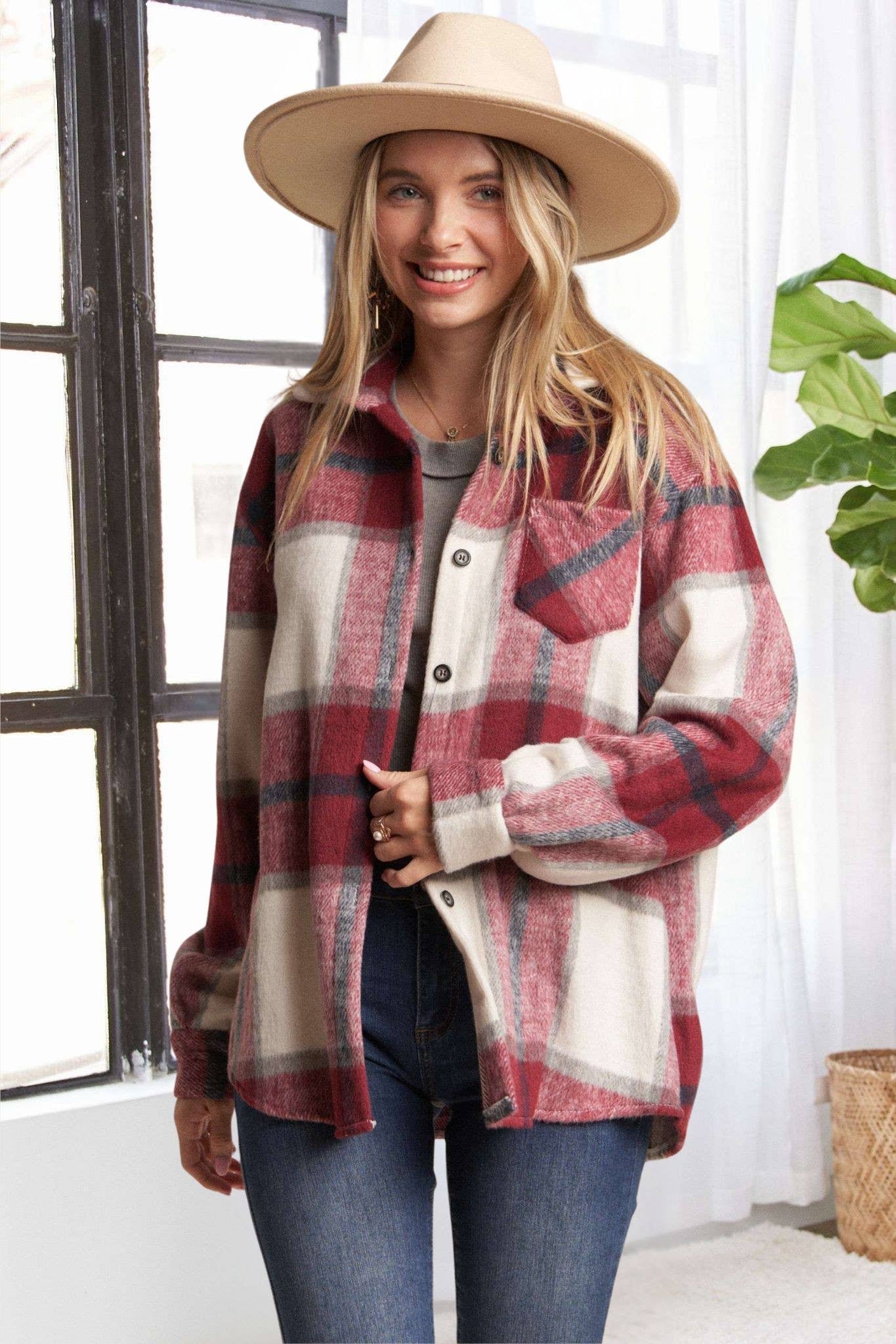 PLAID FLANNEL SHACKET